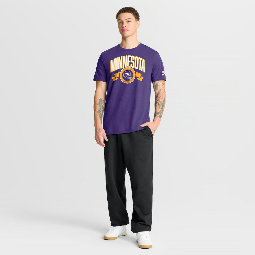 Minnesota Vikings Rewind Front and Back Hit Essential T-Shirt Purple - Nike