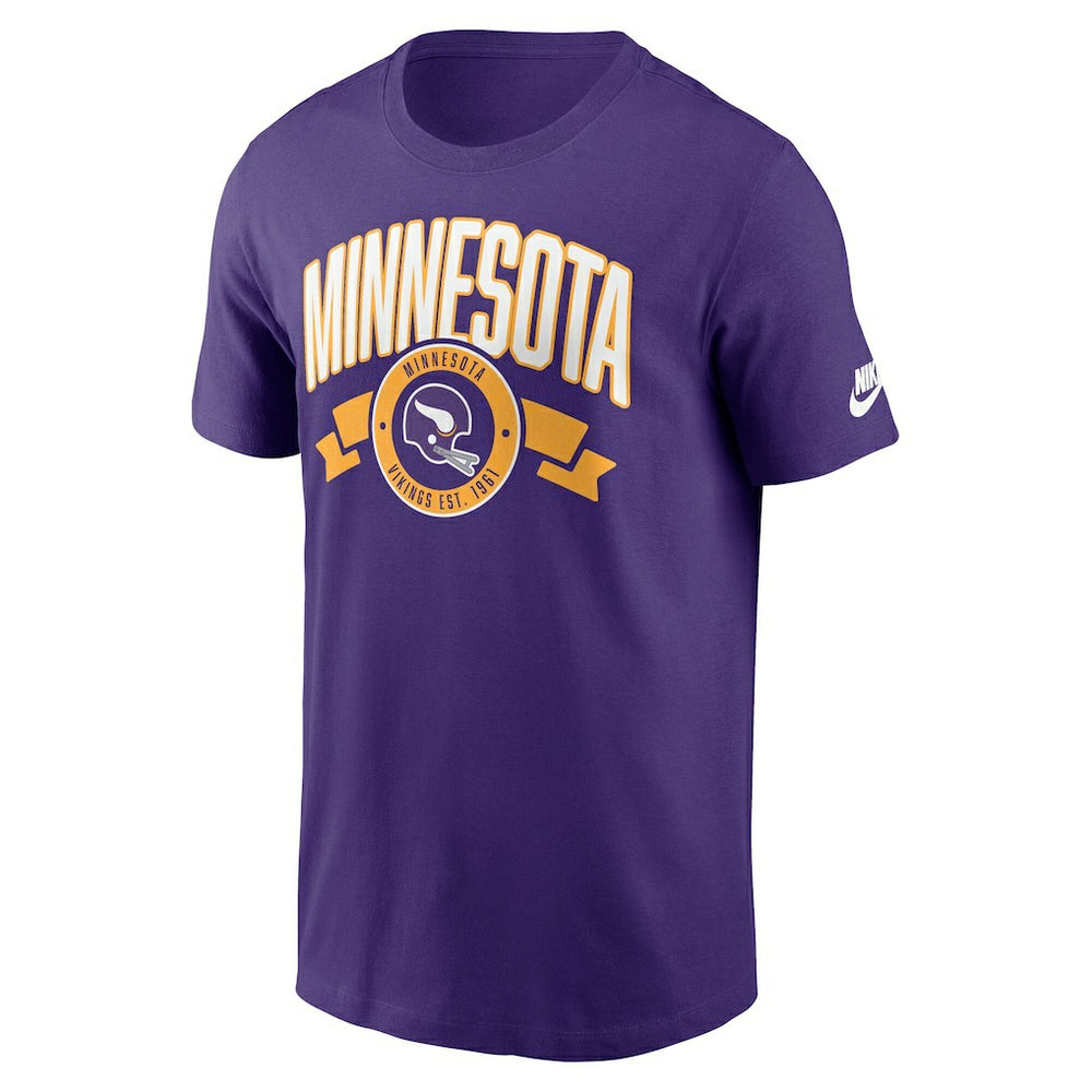 Minnesota Vikings Rewind Front and Back Hit Essential T-Shirt Purple - Nike