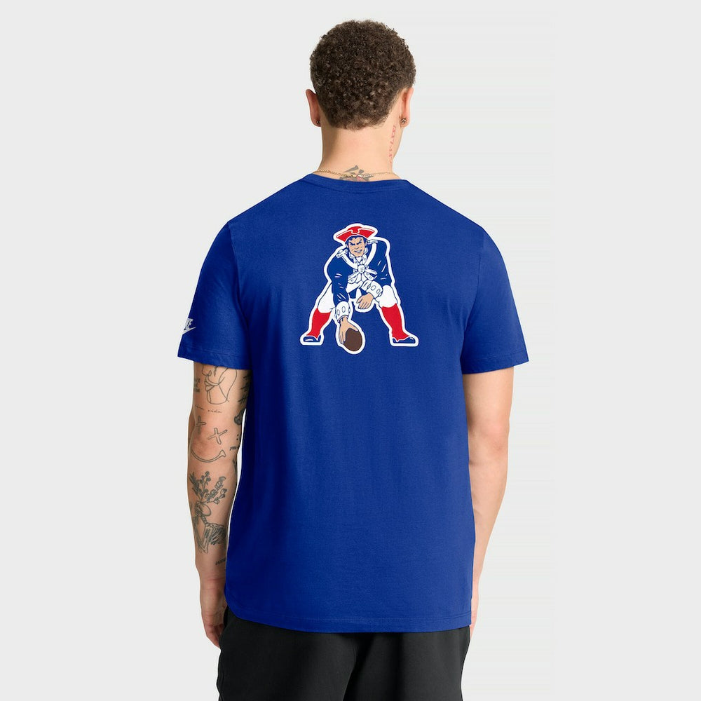 New England Patriots Rewind Front and Back Hit Essential T-Shirt Royal - Nike