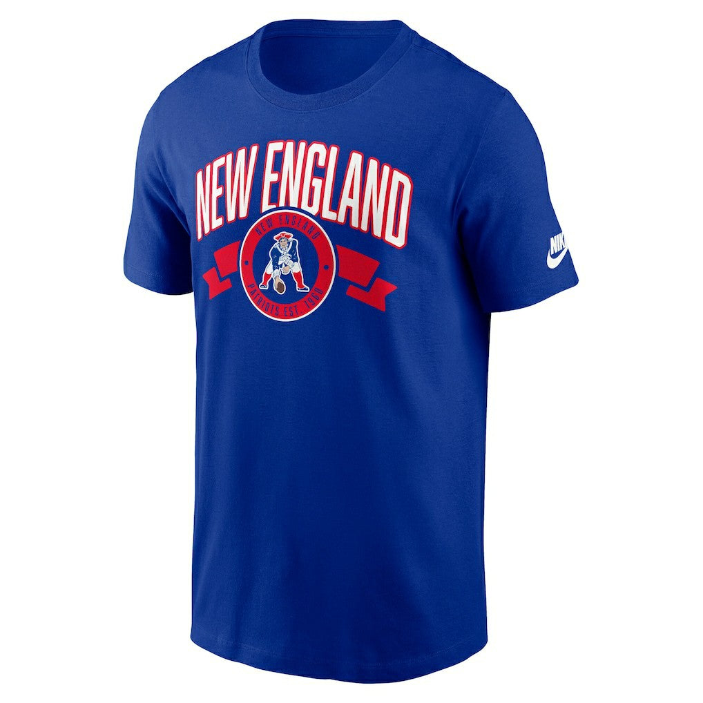 New England Patriots Rewind Front and Back Hit Essential T-Shirt Royal - Nike