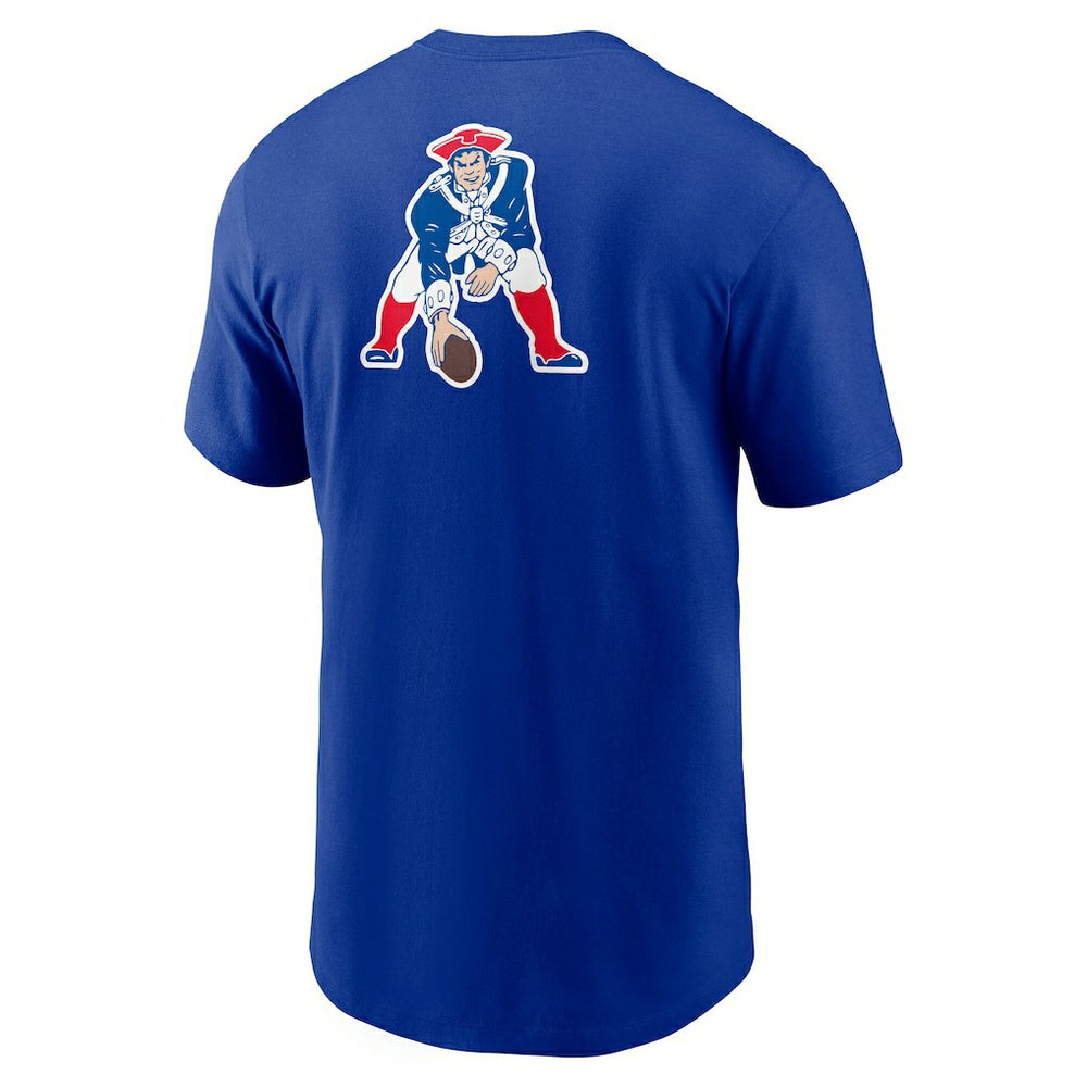 New England Patriots Rewind Front and Back Hit Essential T-Shirt Royal - Nike