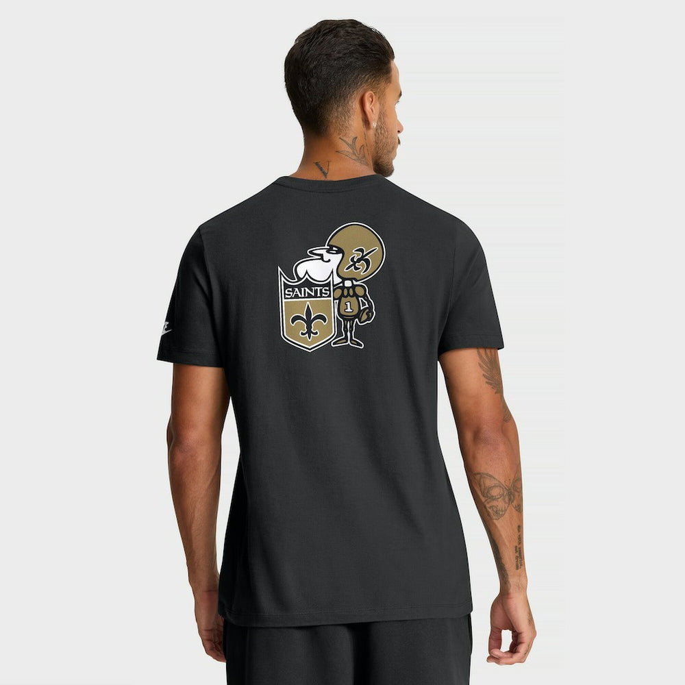 New Orleans Saints Rewind Front and Back Hit Essential T-Shirt Black - Nike