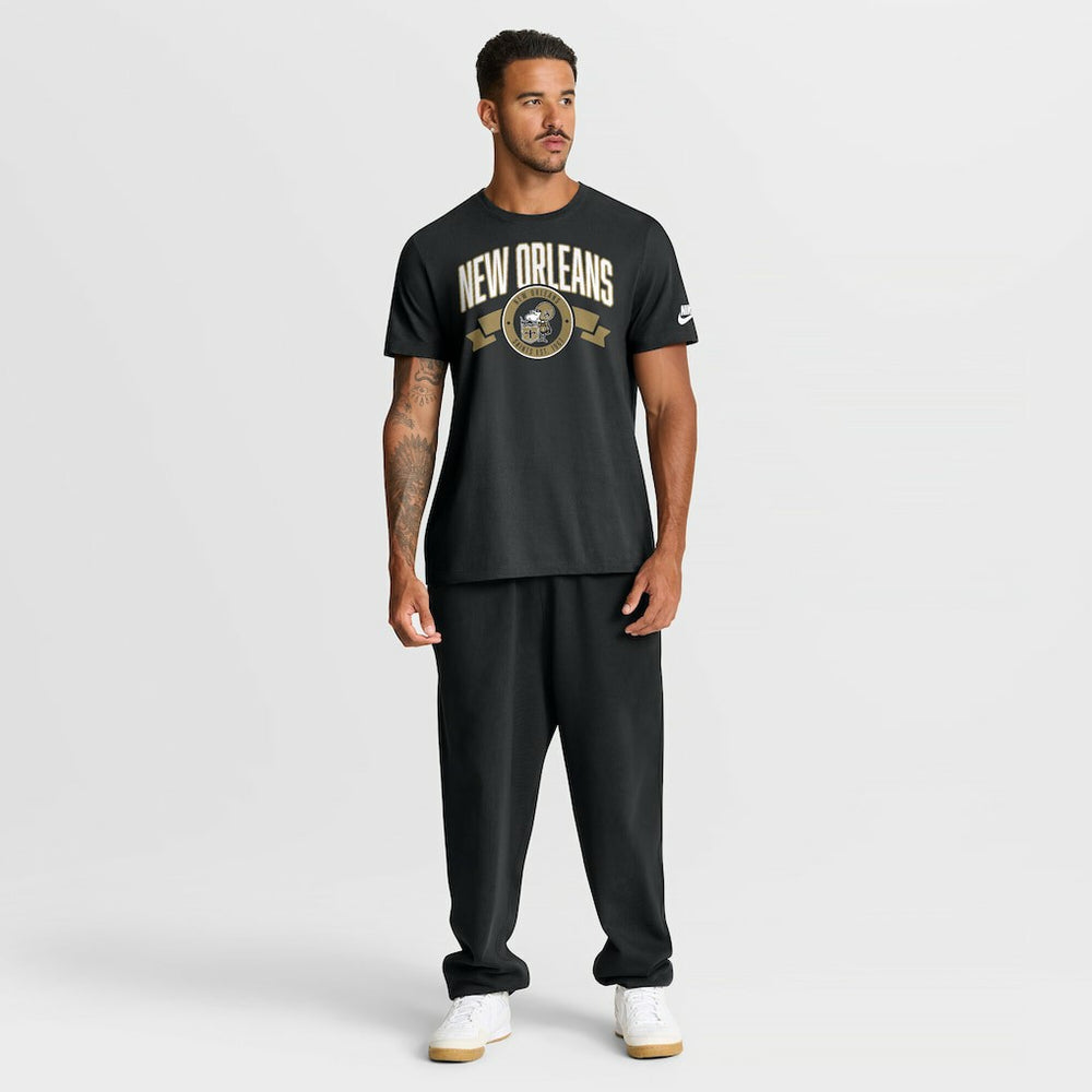 New Orleans Saints Rewind Front and Back Hit Essential T-Shirt Black - Nike