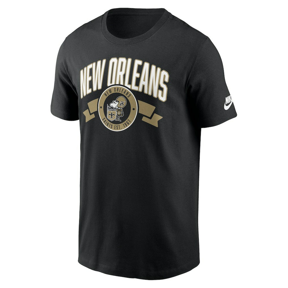 New Orleans Saints Rewind Front and Back Hit Essential T-Shirt Black - Nike