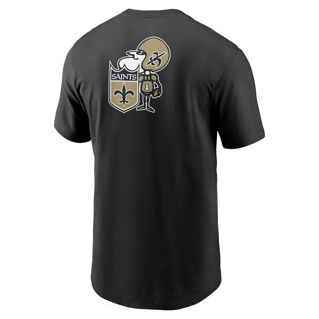 New Orleans Saints Rewind Front and Back Hit Essential T-Shirt Black - Nike