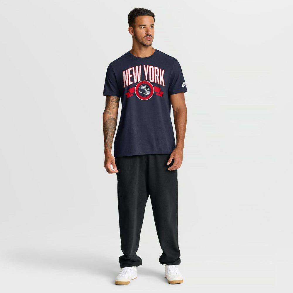 New York Giants Rewind Front and Back Hit Essential T-Shirt Navy - Nike
