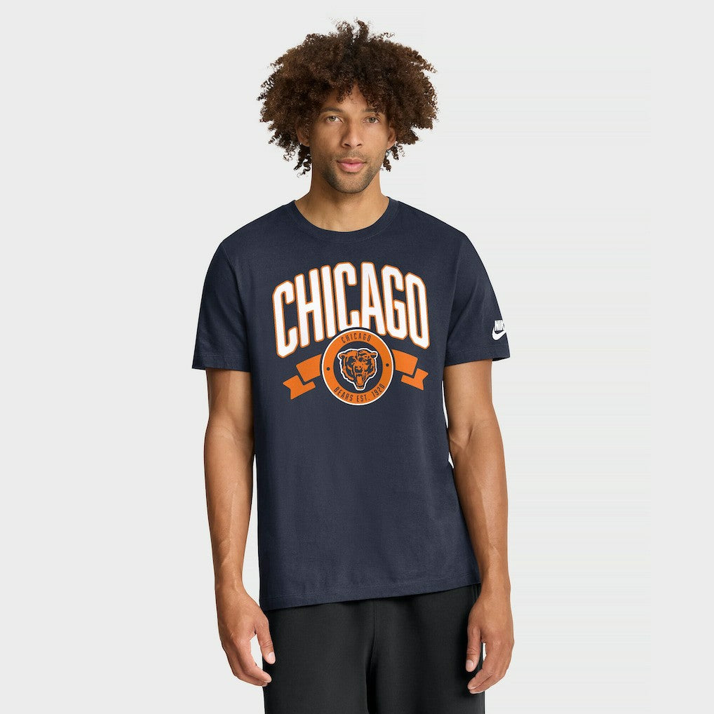 Chicago Bears Rewind Front and Back Hit Essential T-Shirt Navy - Nike