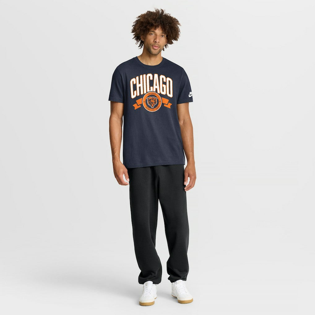 Chicago Bears Rewind Front and Back Hit Essential T-Shirt Navy - Nike
