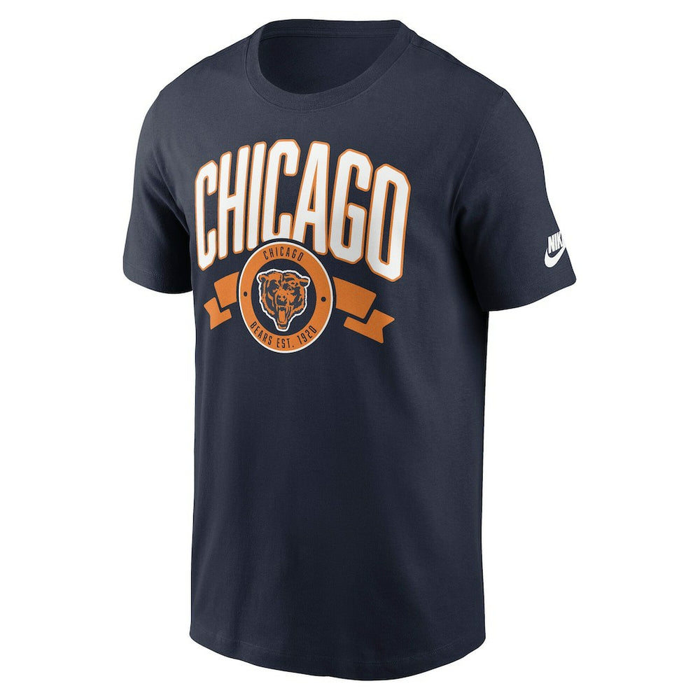 Chicago Bears Rewind Front and Back Hit Essential T-Shirt Navy - Nike