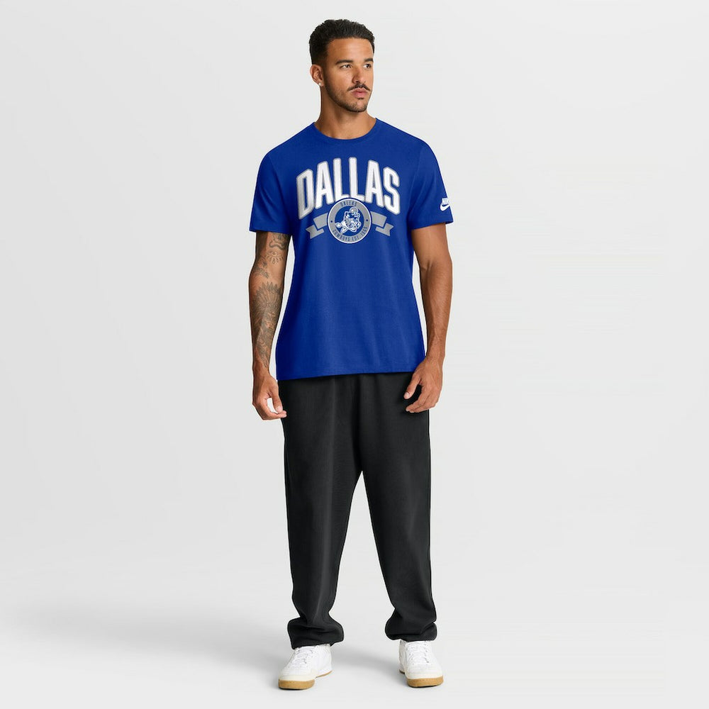 Dallas Cowboys Rewind Front and Back Hit Essential T-Shirt Royal - Nike