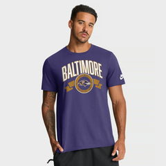 Baltimore Ravens Rewind Front and Back Hit Essential T-Shirt Purple - Nike