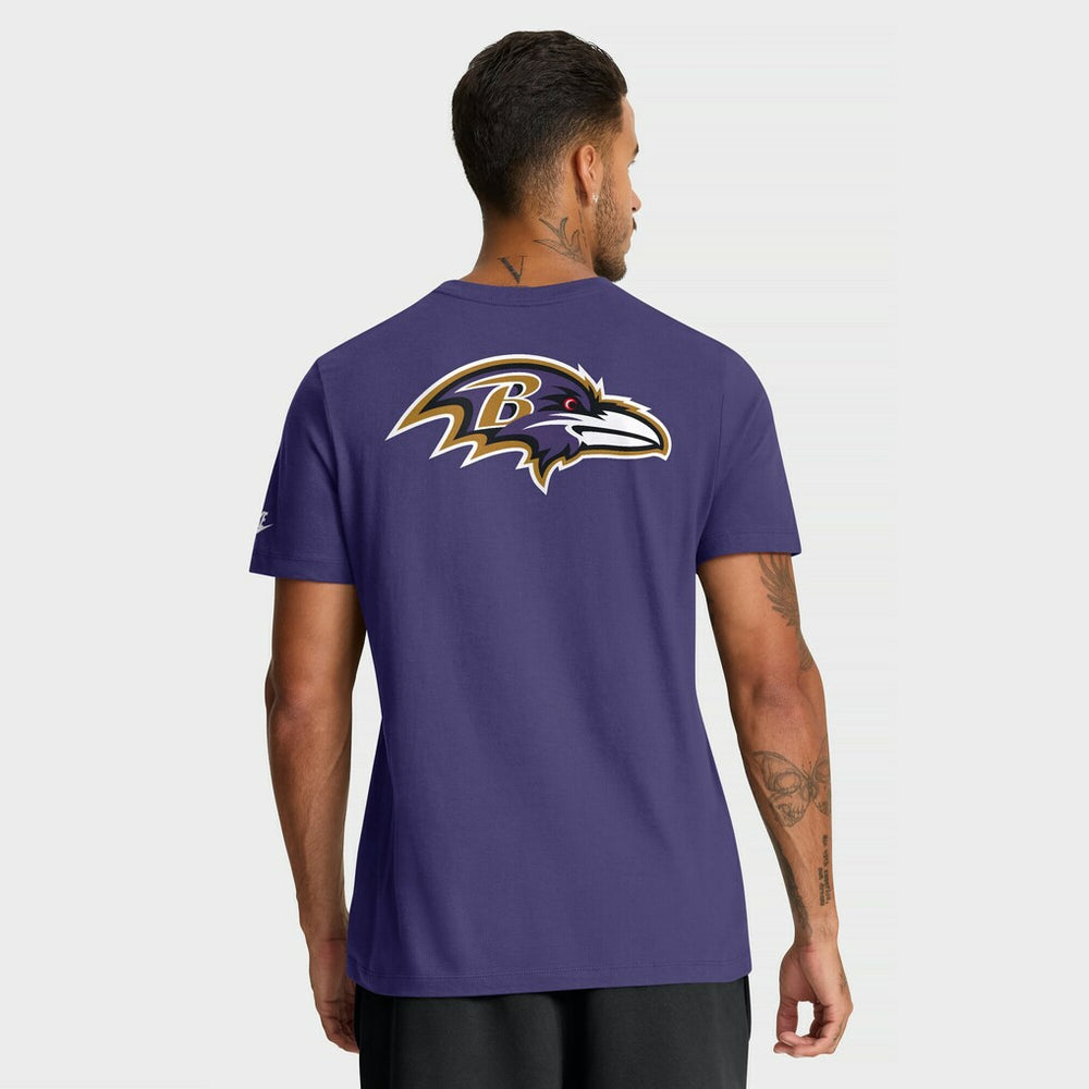 Baltimore Ravens Rewind Front and Back Hit Essential T-Shirt Purple - Nike