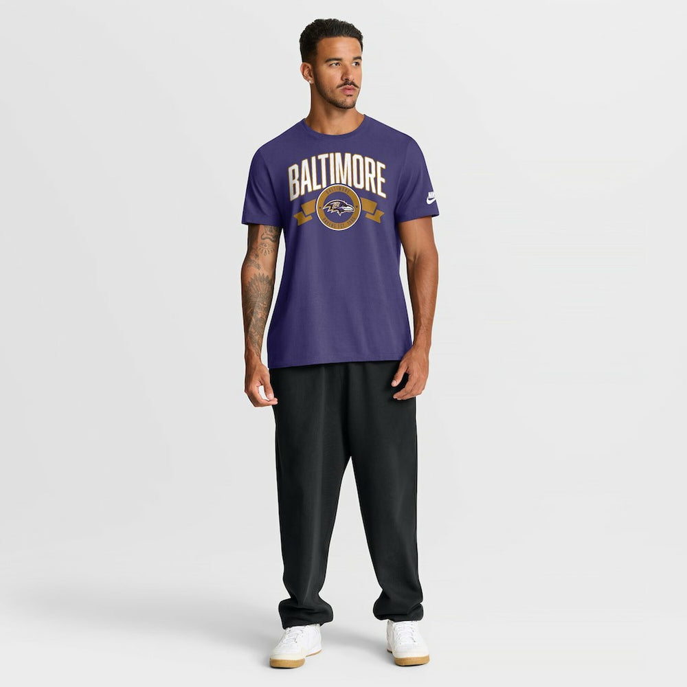 Baltimore Ravens Rewind Front and Back Hit Essential T-Shirt Purple - Nike