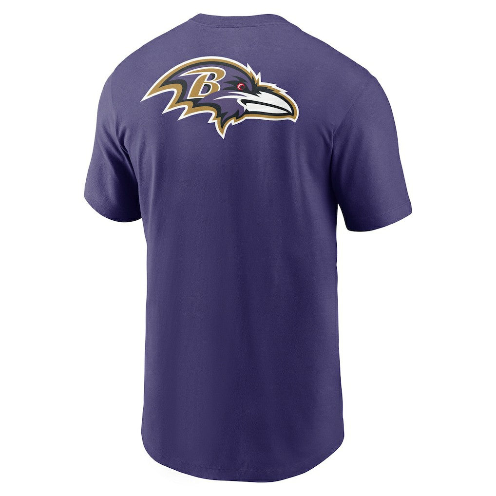Baltimore Ravens Rewind Front and Back Hit Essential T-Shirt Purple - Nike
