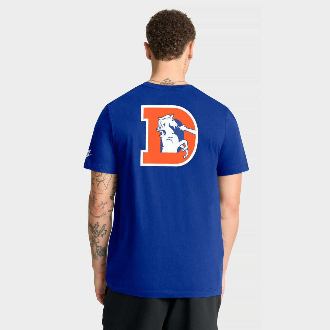 Denver Broncos Rewind Front and Back Hit Essential T-Shirt Royal - Nike