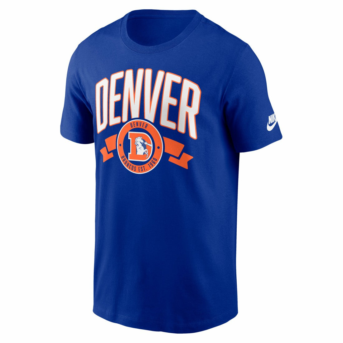 Denver Broncos Rewind Front and Back Hit Essential T-Shirt Royal - Nike