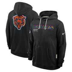 Chicago Bears Tall 2025 NFL Crucial Catch Sideline Standard Issue Dri-FIT Hoodie Black - Nike