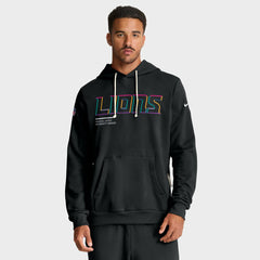 Detroit Lions Tall 2025 NFL Crucial Catch Sideline Standard Issue Dri-FIT Hoodie Black - Nike