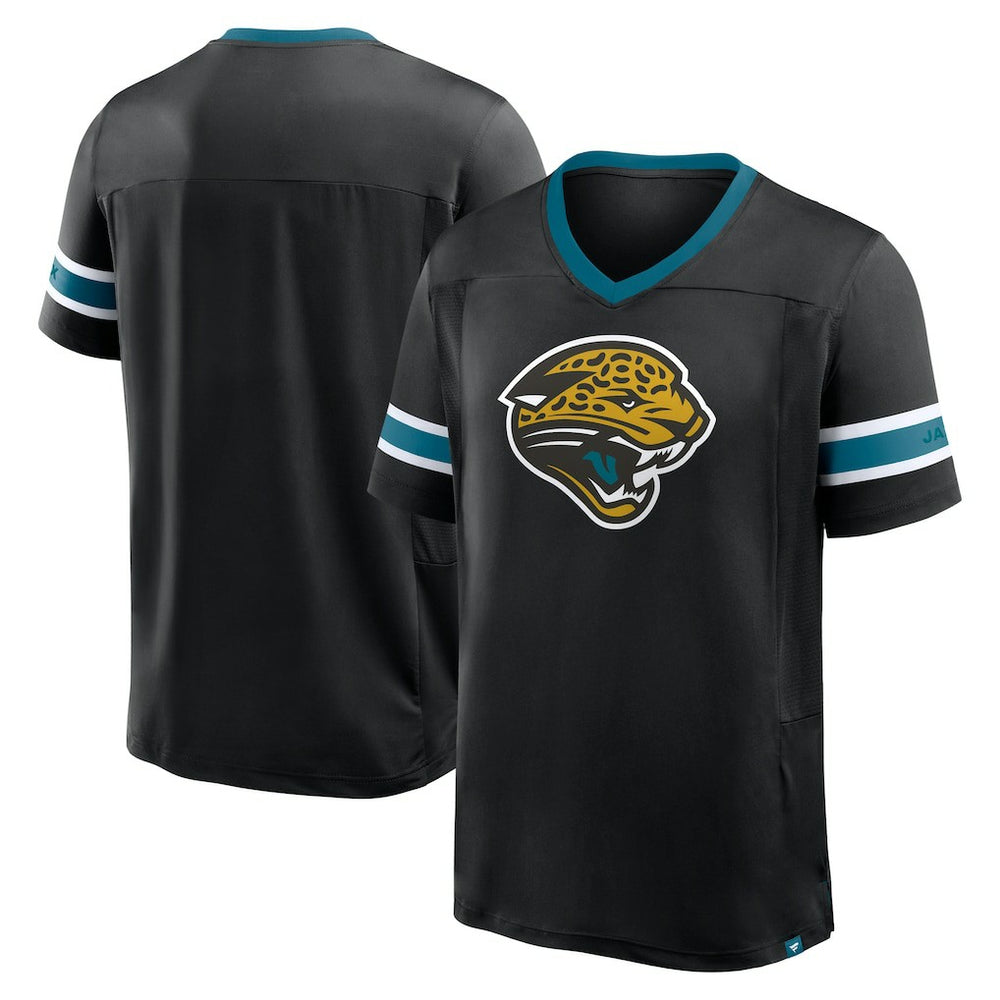 Jacksonville Jaguars Hometown Premium Hashmark V-Neck T-Shirt Black - Fanatics