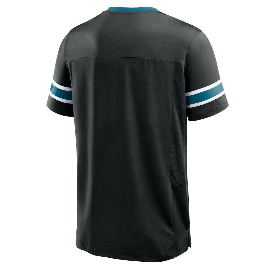 Jacksonville Jaguars Hometown Premium Hashmark V-Neck T-Shirt Black - Fanatics