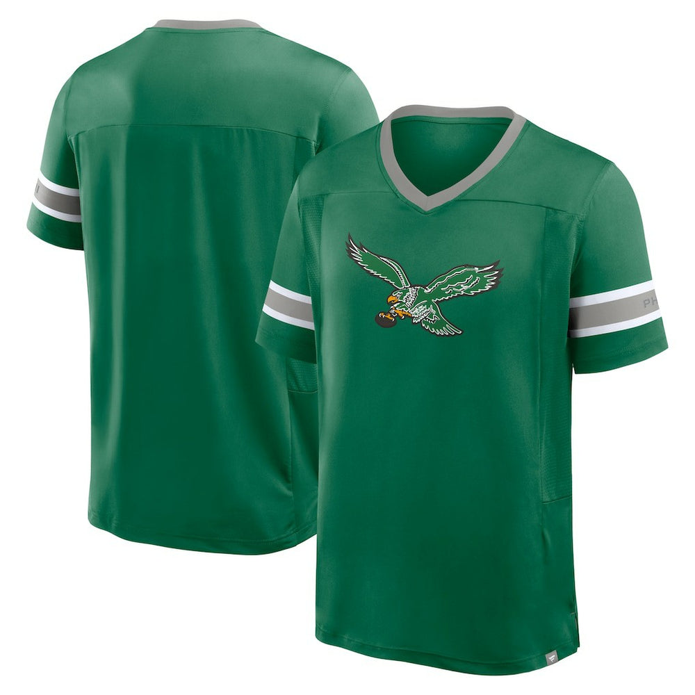 Philadelphia Eagles Hometown Premium Hashmark V-Neck T-Shirt Kelly Green - Fanatics