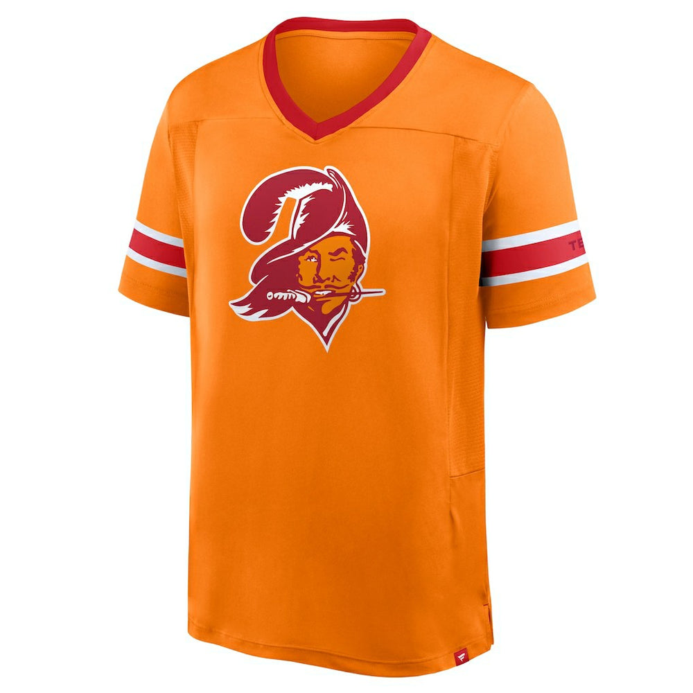 Tampa Bay Buccaneers Hometown Premium Hashmark V-Neck T-Shirt Orange - Fanatics