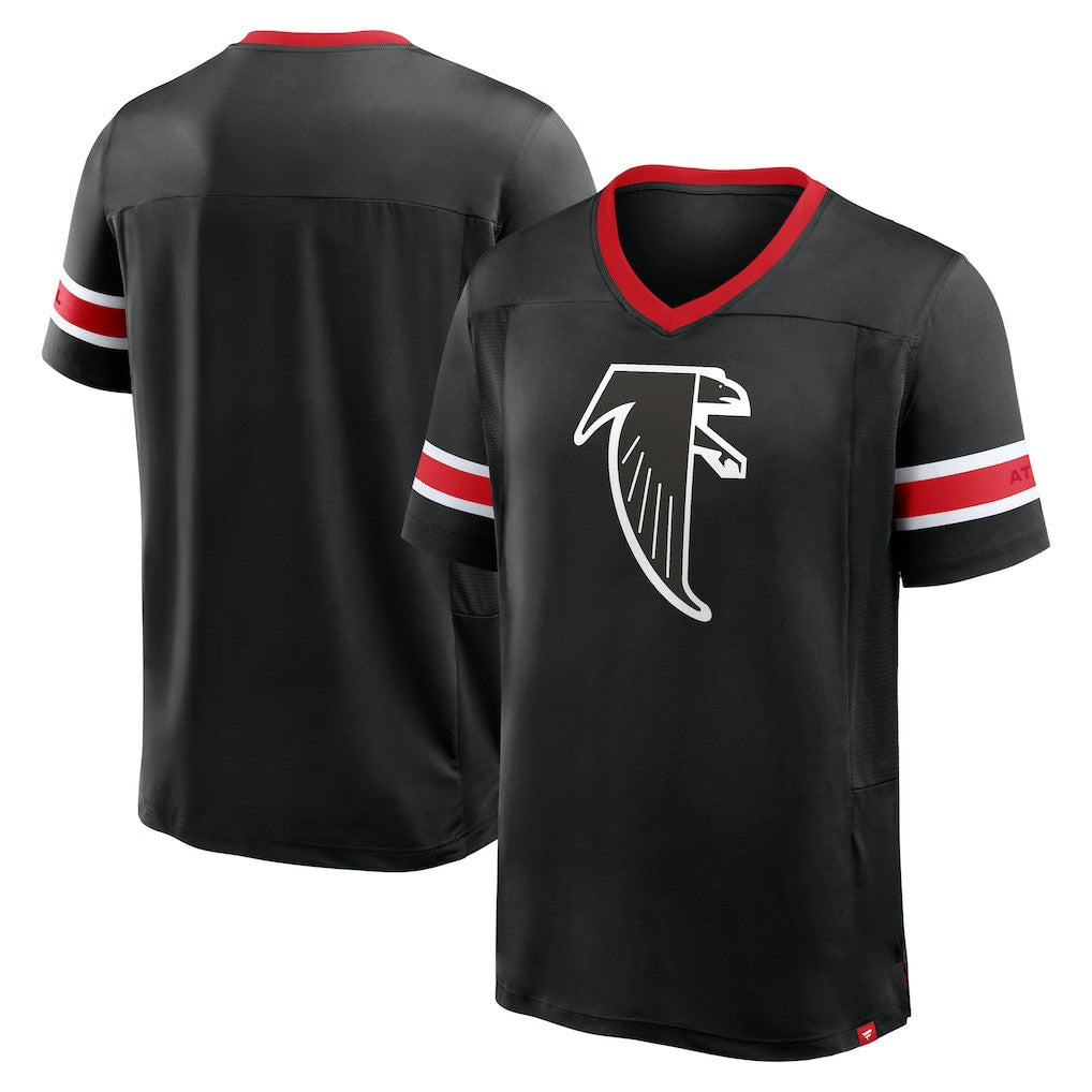 Atlanta Falcons Hometown Premium Hashmark V-Neck T-Shirt Black - Fanatics