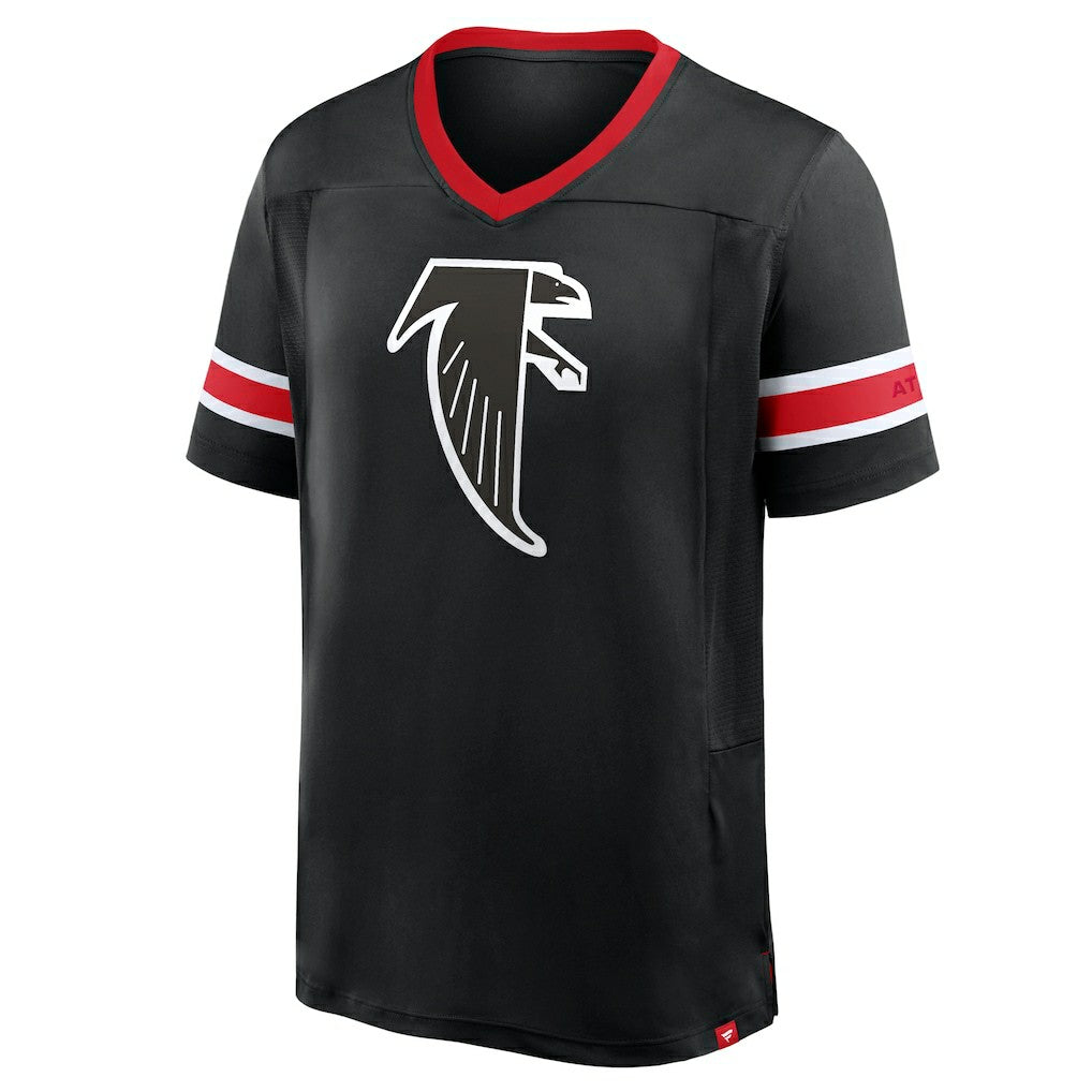 Atlanta Falcons Hometown Premium Hashmark V-Neck T-Shirt Black - Fanatics