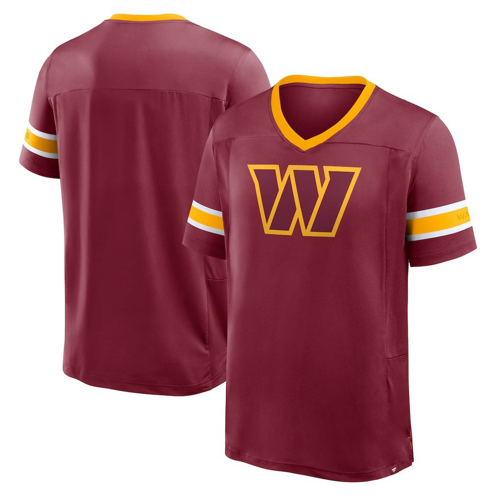 Washington Commanders Hometown Premium Hashmark V-Neck T-Shirt Burgundy - Fanatics