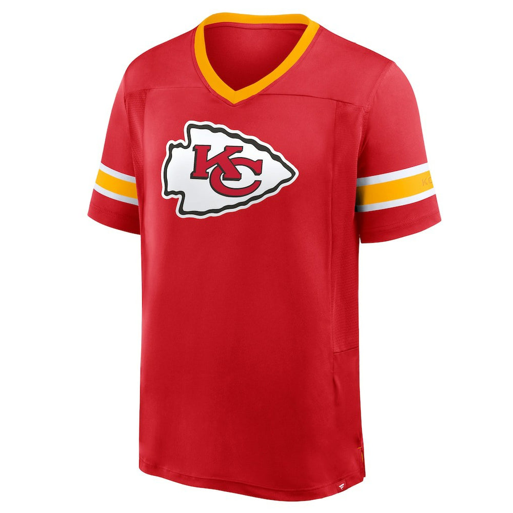 Kansas City Chiefs Hometown Premium Hashmark V-Neck T-Shirt Red - Fanatics