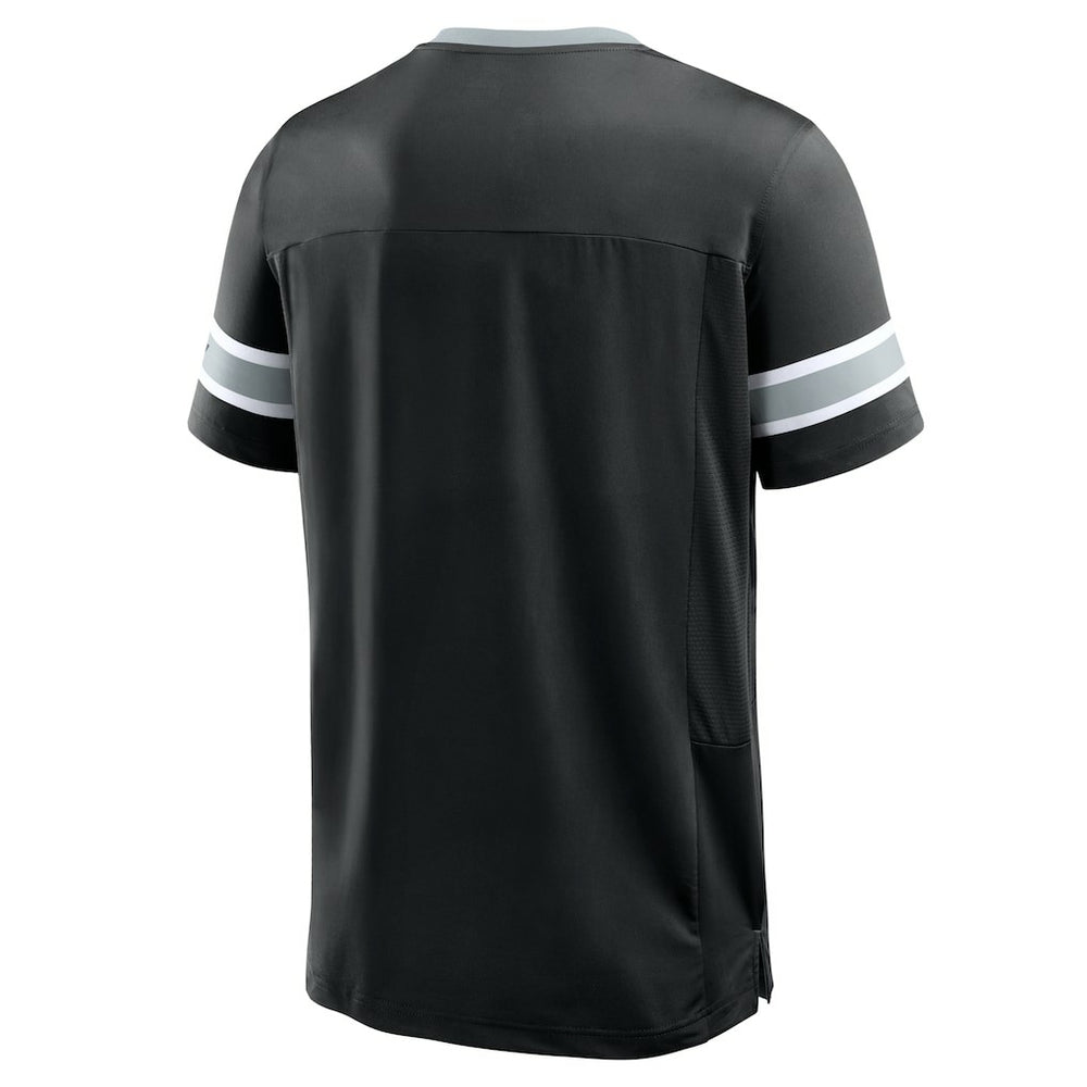 Las Vegas Raiders Hometown Premium Hashmark V-Neck T-Shirt Black - Fanatics