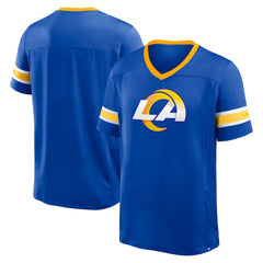 Los Angeles Rams Hometown Premium Hashmark V-Neck T-Shirt Royal - Fanatics