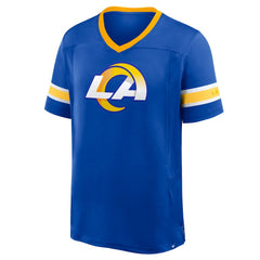 Los Angeles Rams Hometown Premium Hashmark V-Neck T-Shirt Royal - Fanatics