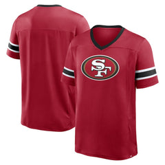 San Francisco 49ers Hometown Premium Hashmark V-Neck T-Shirt Scarlet - Fanatics