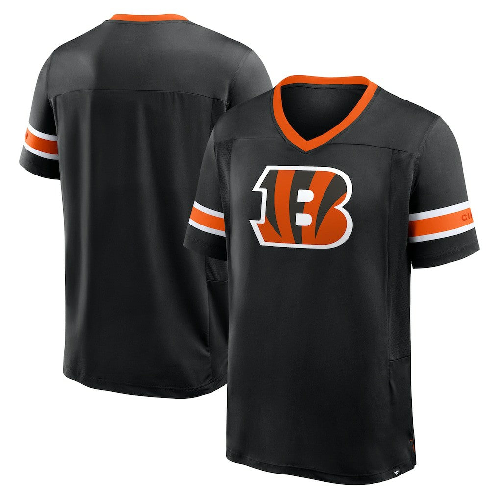 Cincinnati Bengals Hometown Premium Hashmark V-Neck T-Shirt Black - Fanatics