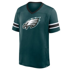 Philadelphia Eagles Hometown Premium Hashmark V-Neck T-Shirt Midnight Green - Fanatics