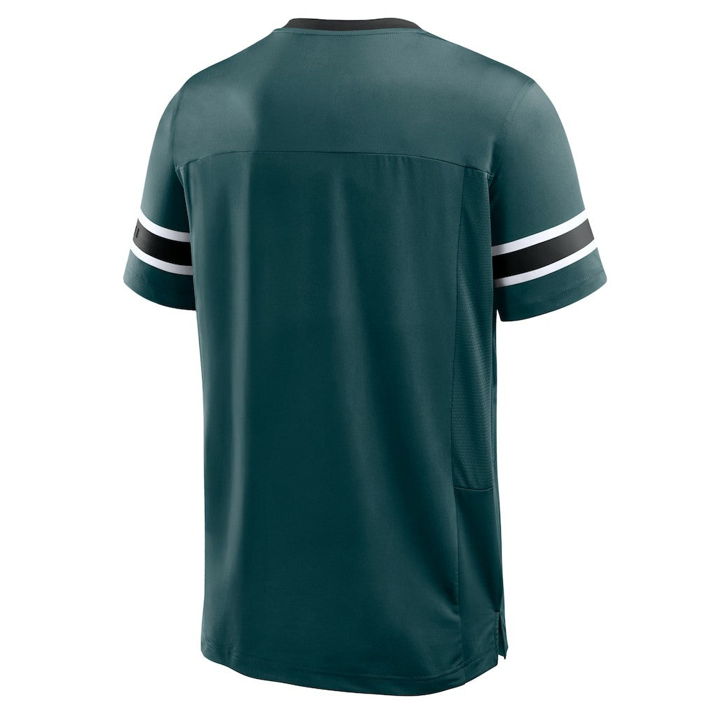 Philadelphia Eagles Hometown Premium Hashmark V-Neck T-Shirt Midnight Green - Fanatics