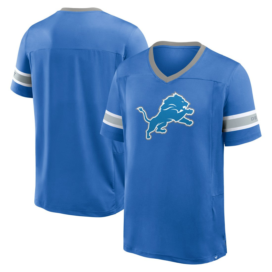 Detroit Lions Hometown Premium Hashmark V-Neck T-Shirt Blue - Fanatics