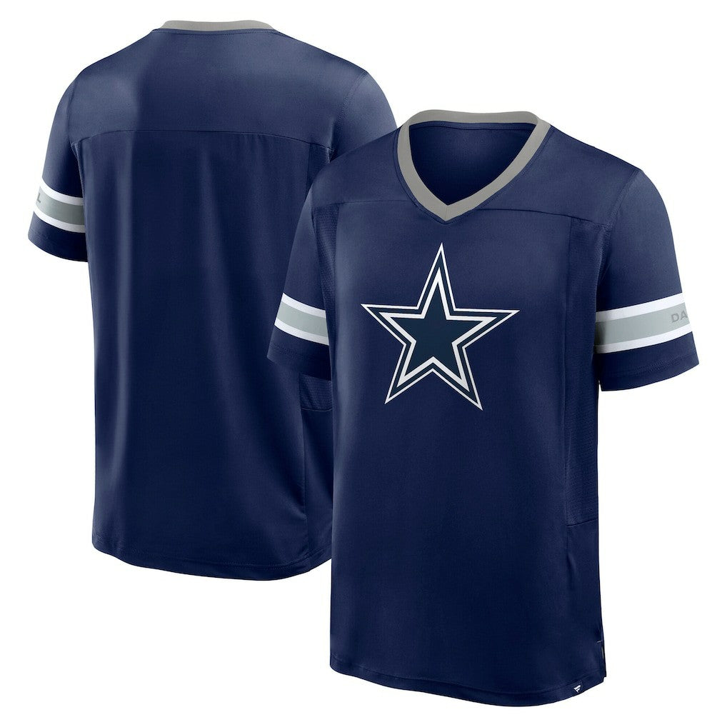 Dallas Cowboys Hometown Premium Hashmark V-Neck T-Shirt Navy - Fanatics