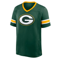 Green Bay Packers Hometown Premium Hashmark V-Neck T-Shirt Green - Fanatics