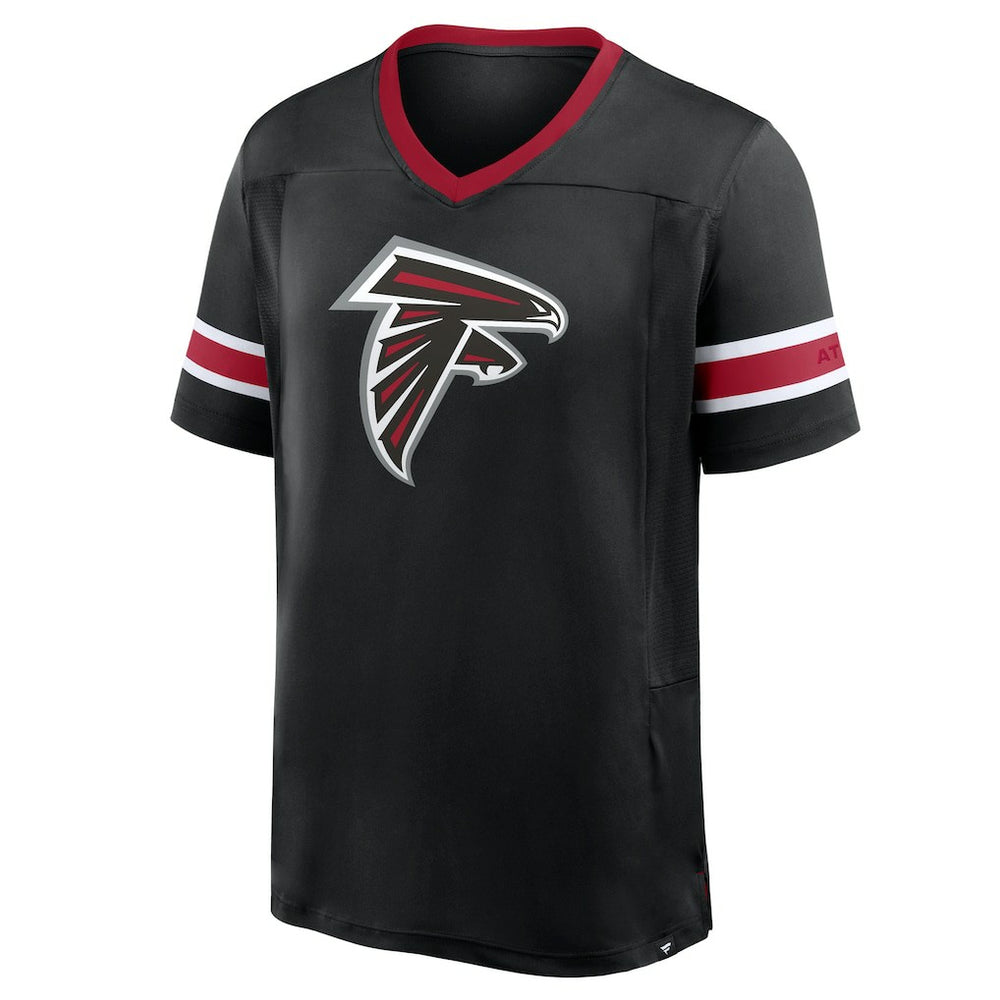 Atlanta Falcons Hometown Premium Hashmark V-Neck T-Shirt Black - Fanatics
