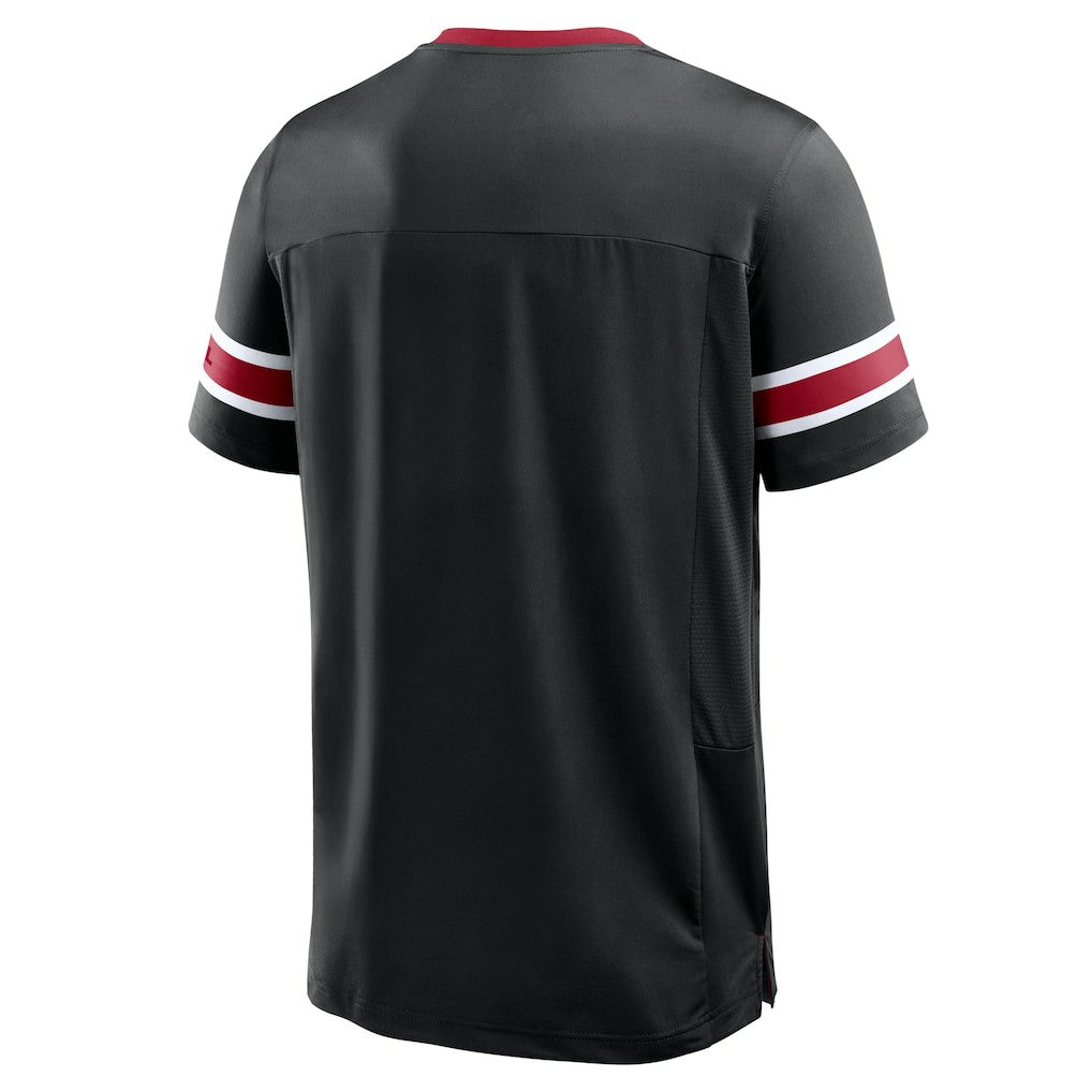 Atlanta Falcons Hometown Premium Hashmark V-Neck T-Shirt Black - Fanatics
