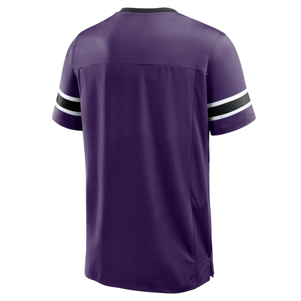 Baltimore Ravens Hometown Premium Hashmark V-Neck T-Shirt Purple - Fanatics