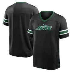 New York Jets Redzone Hashmark V-Neck T-Shirt Black - Fanatics