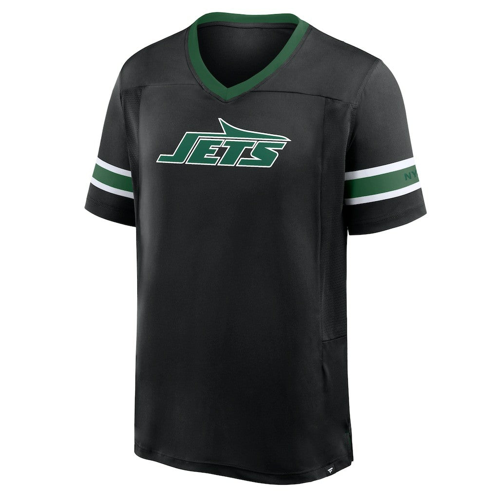 New York Jets Redzone Hashmark V-Neck T-Shirt Black - Fanatics