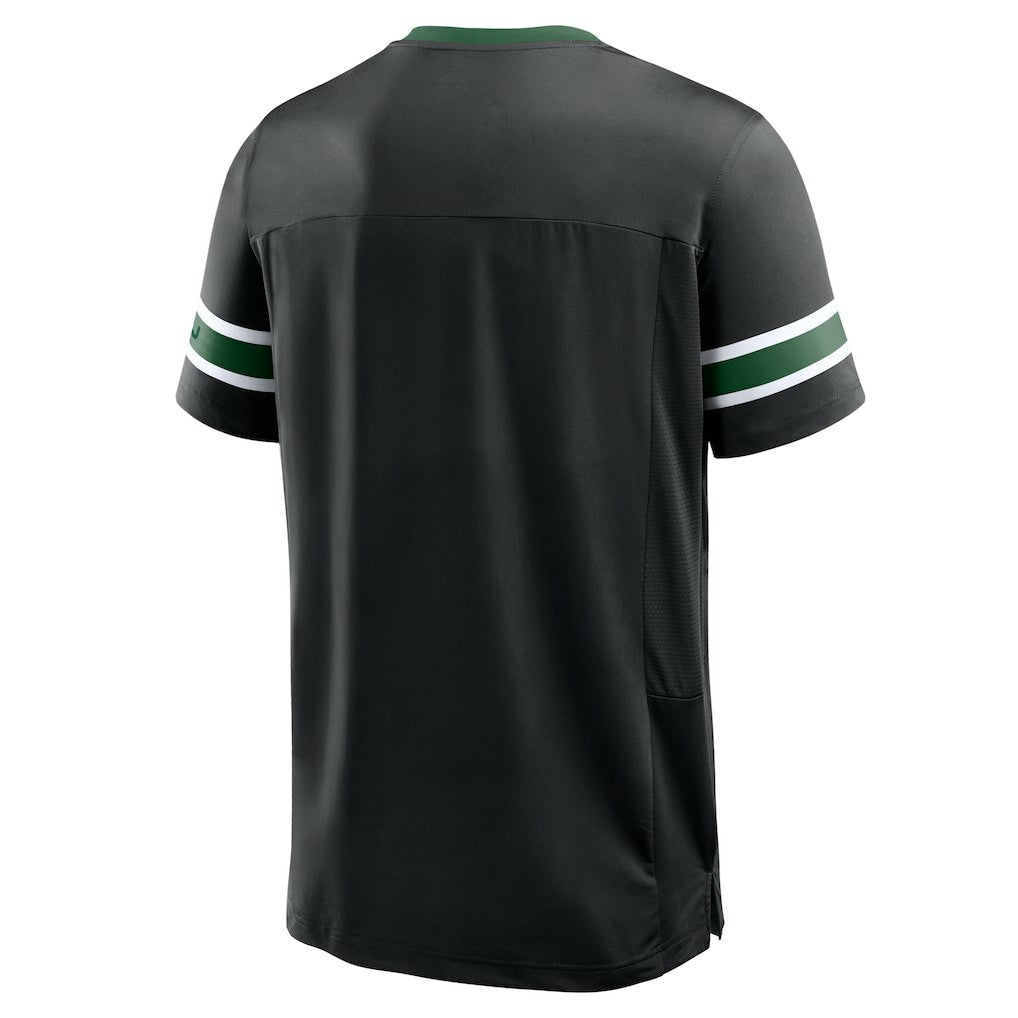 New York Jets Redzone Hashmark V-Neck T-Shirt Black - Fanatics