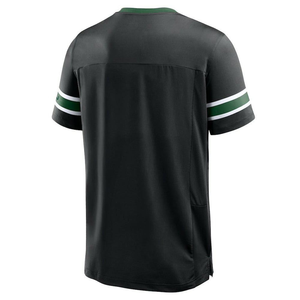 New York Jets Redzone Hashmark V-Neck T-Shirt Black - Fanatics