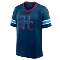Houston Texans Redzone Hashmark V-Neck T-Shirt Navy - Fanatics