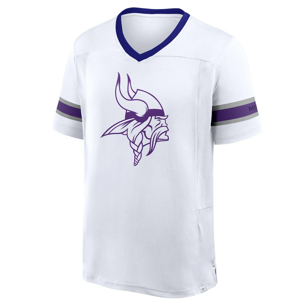 Minnesota Vikings Redzone Hashmark V-Neck T-Shirt White - Fanatics