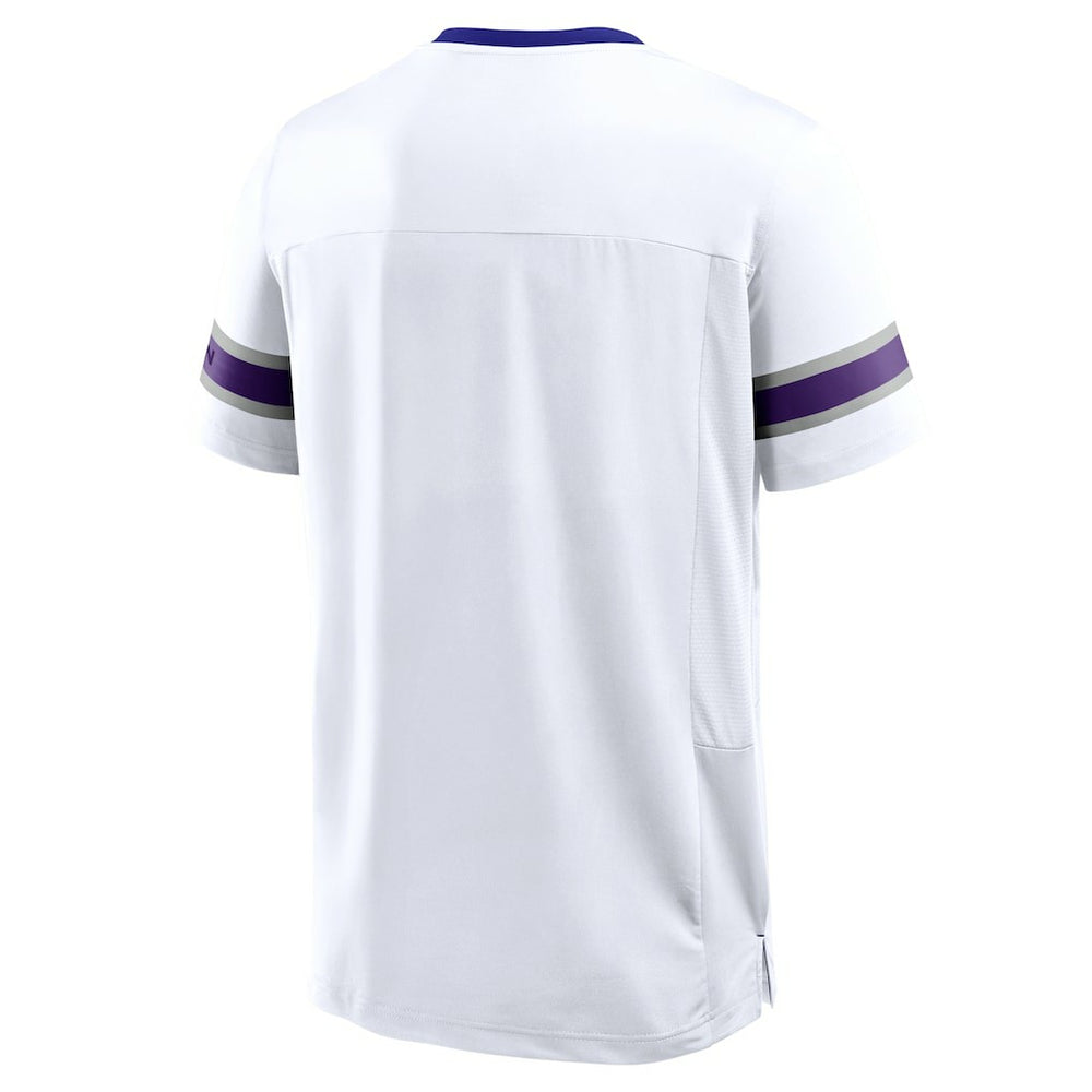 Minnesota Vikings Redzone Hashmark V-Neck T-Shirt White - Fanatics